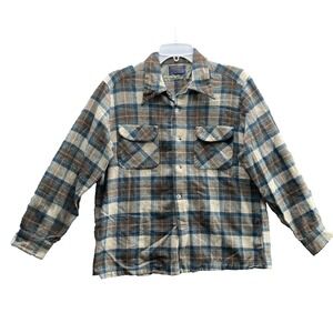 Vintage Pendleton Wool Flannel Shirt Mens Med* Heritage Outdoor Camping 90s Gorp